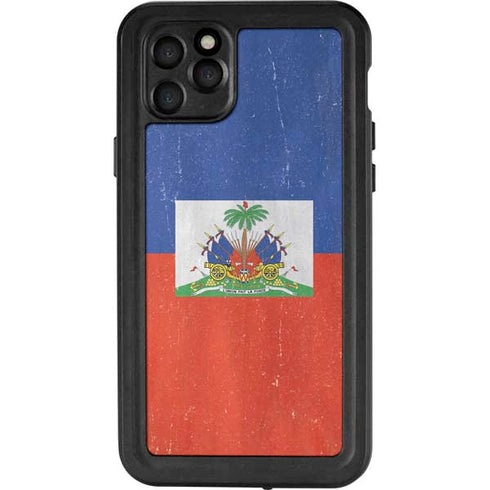 Haiti Flag Distressed iPhone 11 Pro Max Waterproof Case